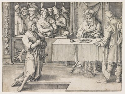 Giuseppe interpreta i sogni del faraone, 1512 da Lucas van Leyden